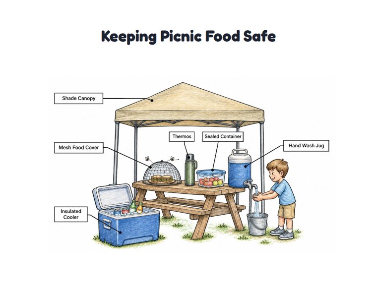 Keeping Picnic Food Safe worksheet (Hard, Grades 3–4)