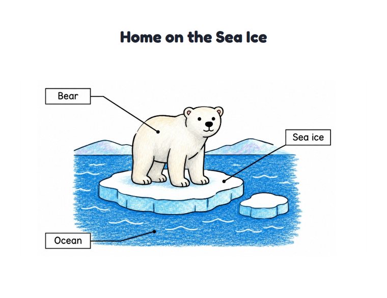Home on the Sea Ice worksheet (Easy, Pre-K–K)
