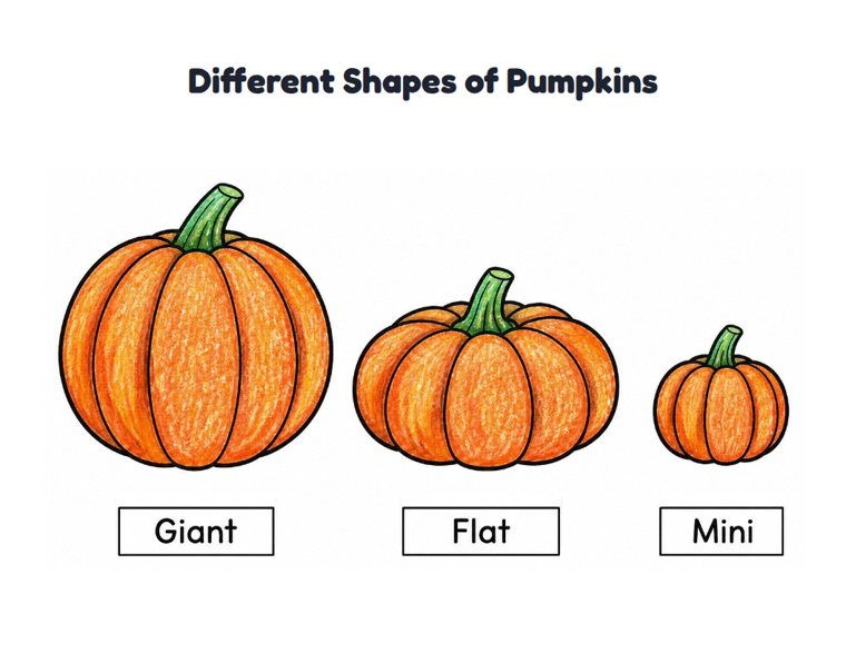 Different Shapes of Pumpkins worksheet (Easy, Pre-K–K)