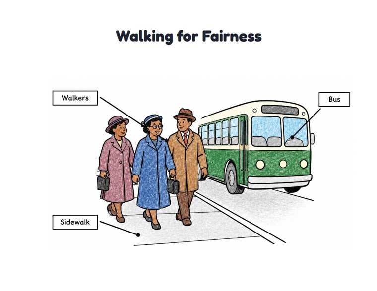 Walking for Fairness worksheet (Easy, Pre-K–K)