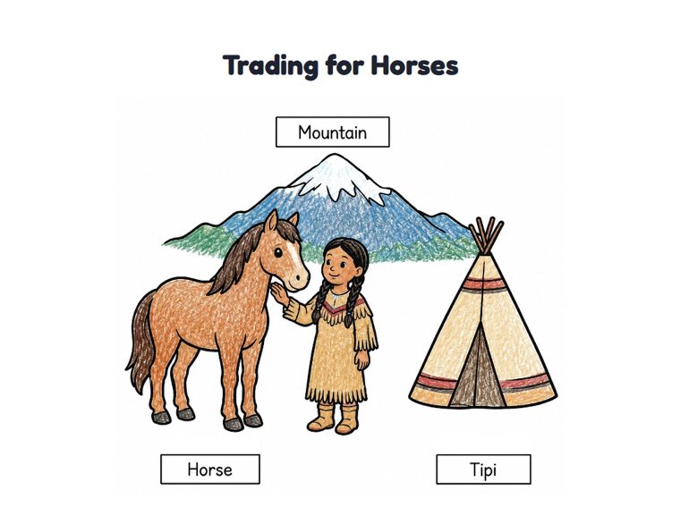 Trading for Horses worksheet (Easy, Pre-K–K)
