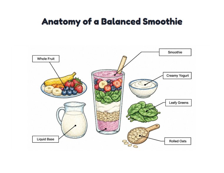 Anatomy of a Balanced Smoothie worksheet (Hard, Grades 3–4)
