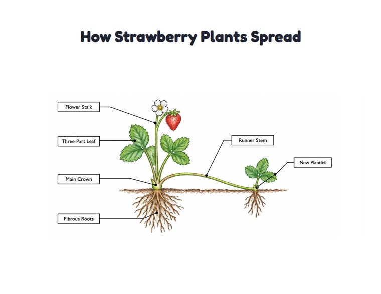 How Strawberry Plants Spread worksheet (Hard, Grades 3–4)