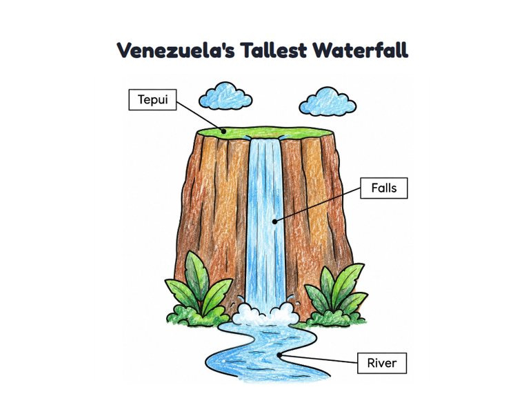 Venezuela's Tallest Waterfall worksheet (Easy, Pre-K–K)