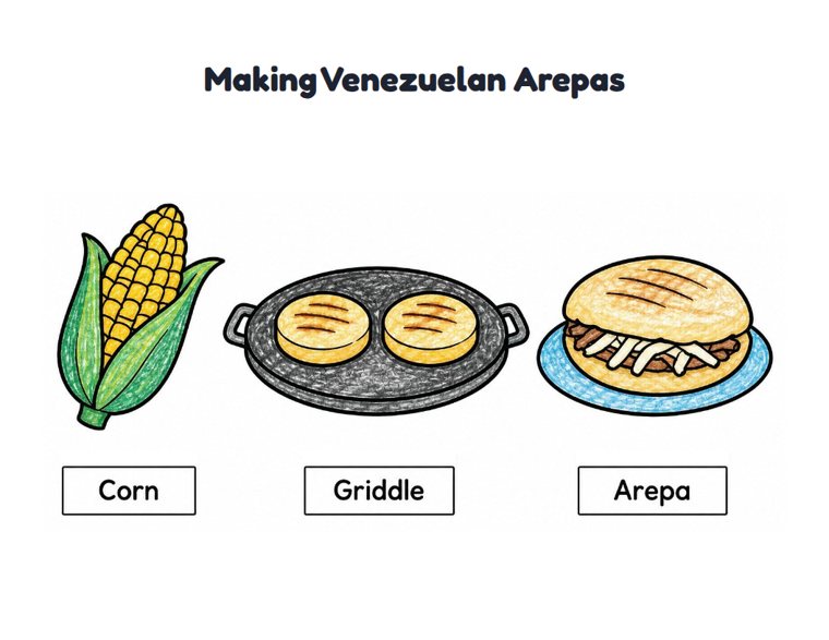 Making Venezuelan Arepas worksheet (Easy, Pre-K–K)