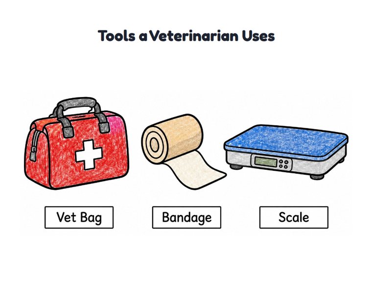 Tools a Veterinarian Uses worksheet (Easy, Pre-K–K)